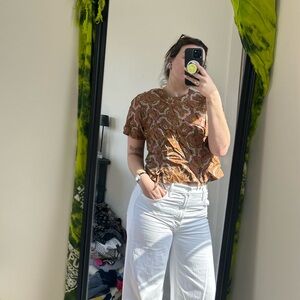 Vintage Sears 100% cotton top with bow details on the front